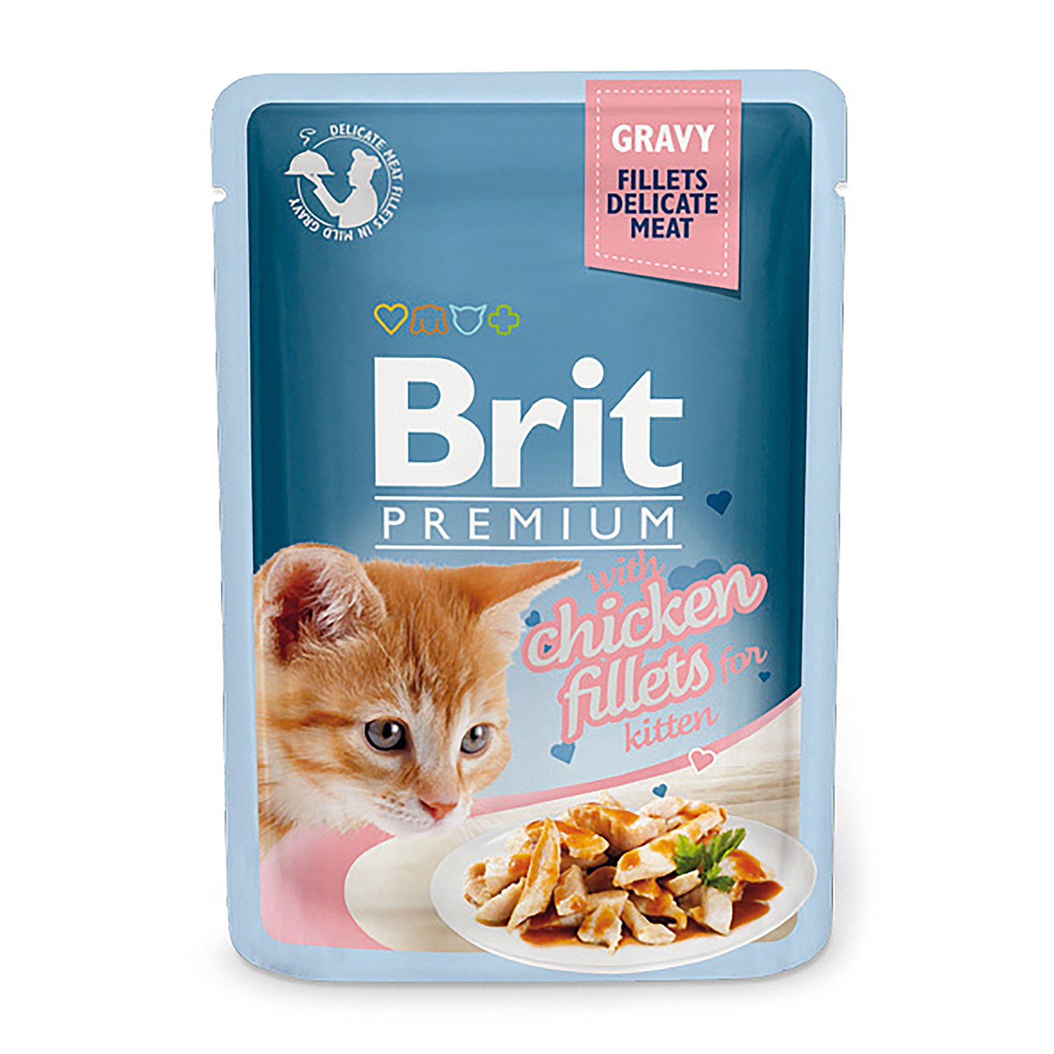 Корм влажный для кошек Brit Premium 85г курица в соусе - фото 1