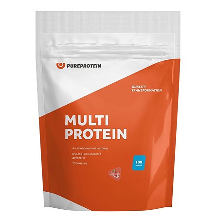 Специализированный пищевой продукт PUREPROTEIN Протеин мультикомпонентный клубника со сливками 3000г - фото 1