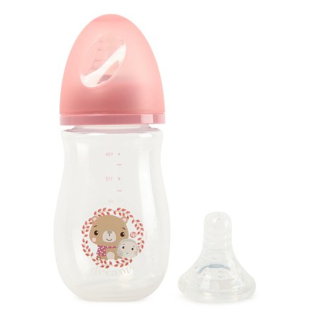 Бутылочка BabyGo Fisher Price 125мл +2соски S/M Pink CC-B1-1111