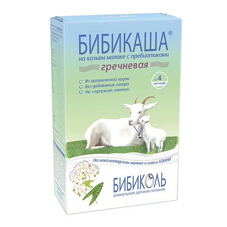 Каша Бибиколь на козьем молоке гречневая 200г с 4 мес - фото 1