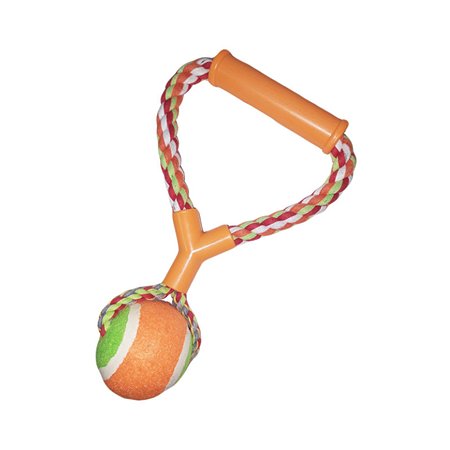 Игрушка для собак Keyprods мяч на канате с ручкой