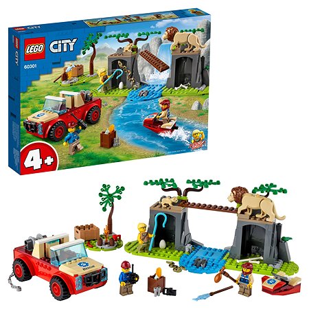 Конструктор LEGO City Wildlife Спасательный внедорожник для зверей 60301 - фото 1