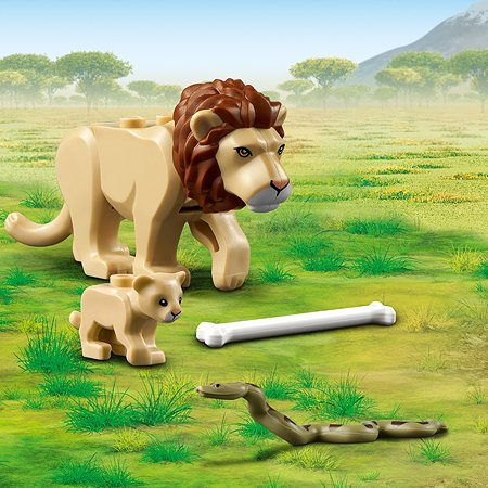 Конструктор LEGO City Wildlife Спасательный внедорожник для з верей 60301 - фото 6
