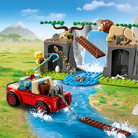 Конструктор LEGO City Wildlife Спасательный внедорожник для зверей 60301 - фото 7