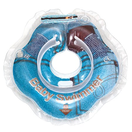 Круг для купания BabySwimmer на шею 0-24месяцев Джинса