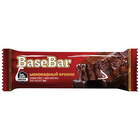 Батончик BaseBar протеиновый Шоколадный брауни 60г