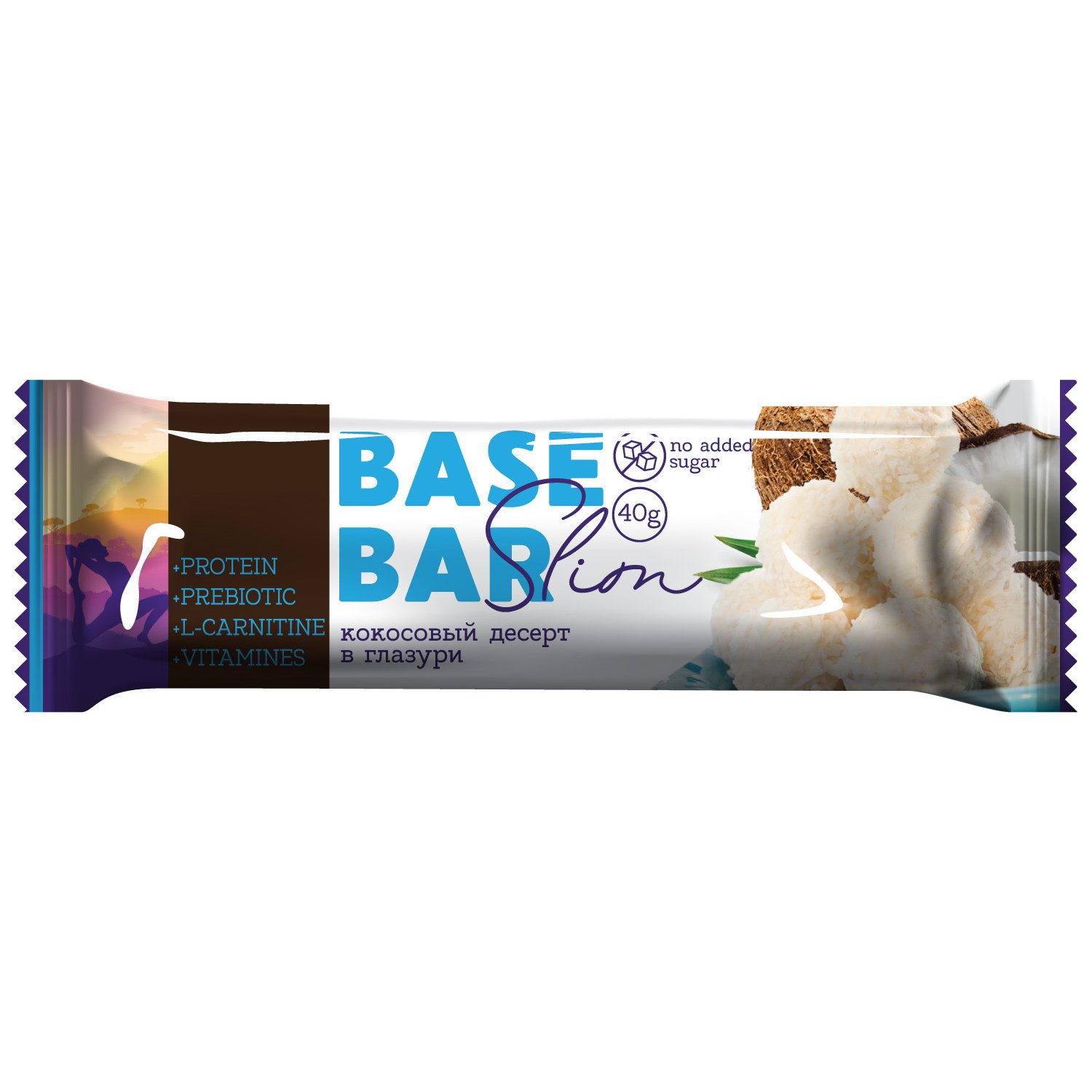 Батончик BaseBar Slim протеиновый кокос 40г - фото 1