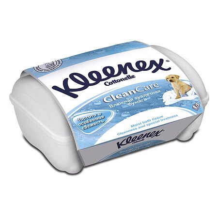 Туалетная бумага Kleenex влажная в пластиковой упаковке 42 шт