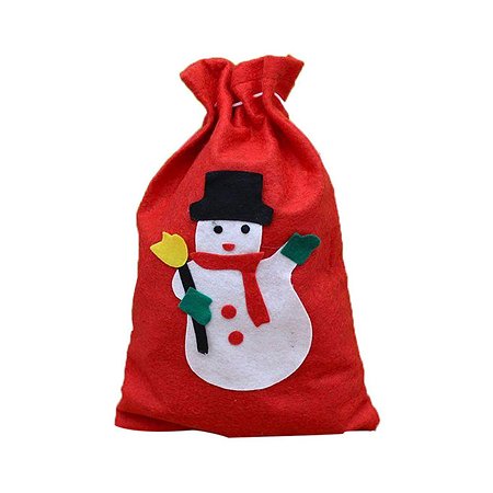 Мешок Uniglodis Новогодний для подарков 20х30 см Снеговик