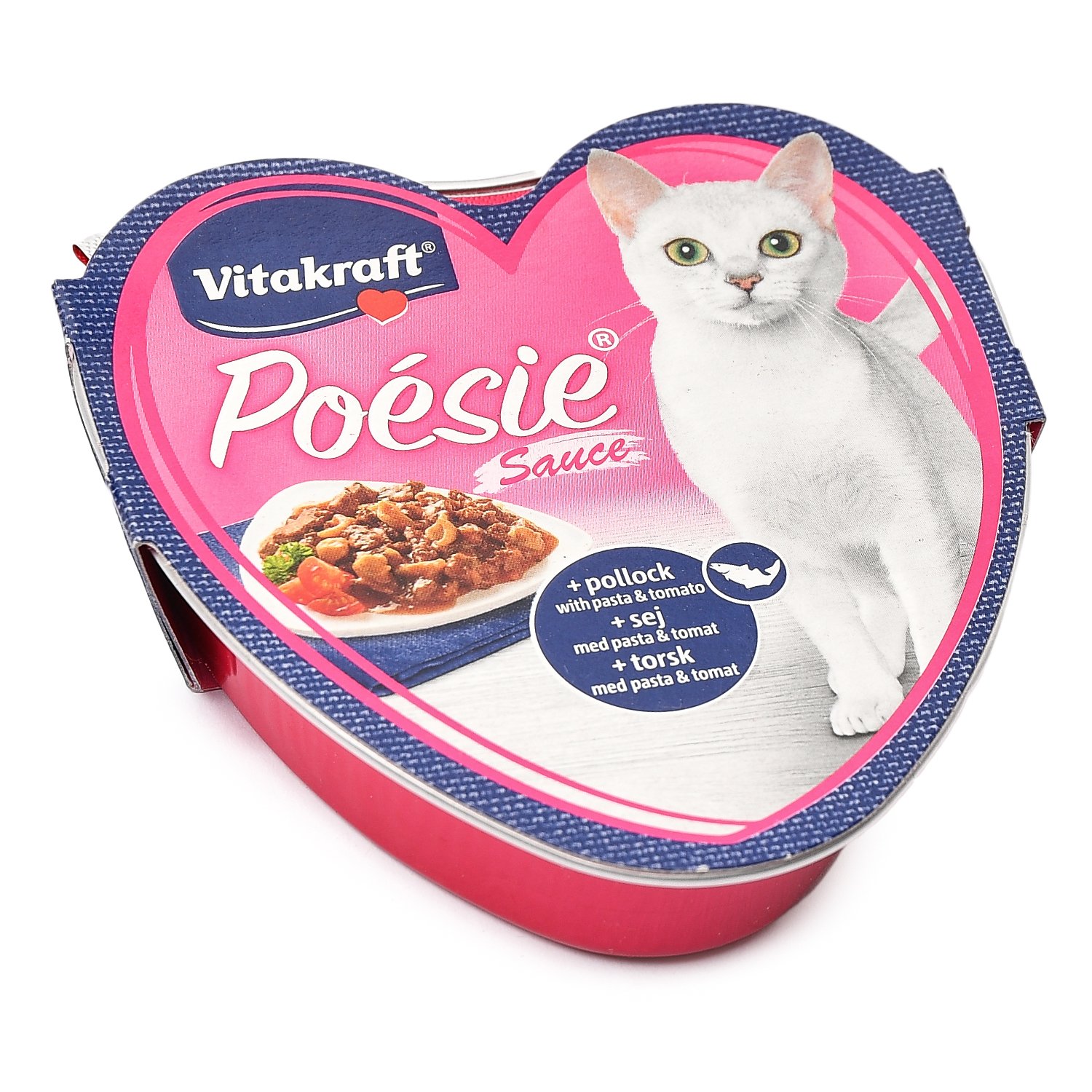 Корм влажный для кошек Vitakraft Poesie 85г сайда-паста в томатном соусе взрослых - фото 2