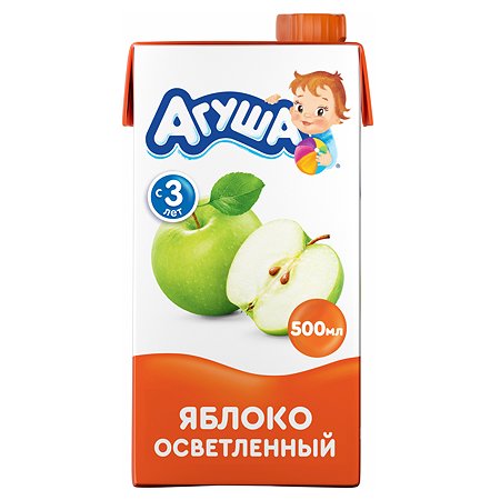 Сок Агуша яблоко 500мл с 3лет