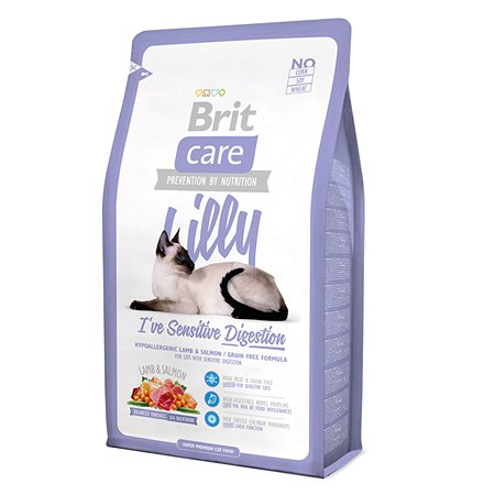 Корм сухой Brit Care 2кг для кошек с чувствительным желудком