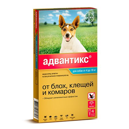 Препарат инсектоакарицидный для собак BAYER Адвантикс 1мл 4пипетки