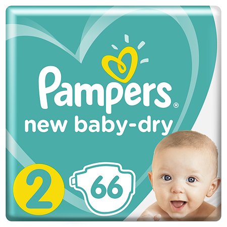 Подгузники Pampers New Baby-Dry 2 4-8кг 66шт
