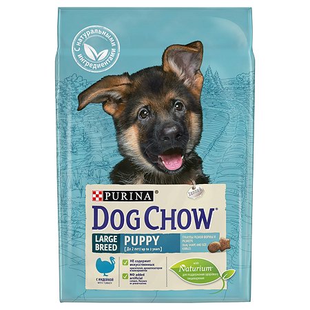 Корм для щенков Dog Chow крупных пород с индейкой 2.5кг