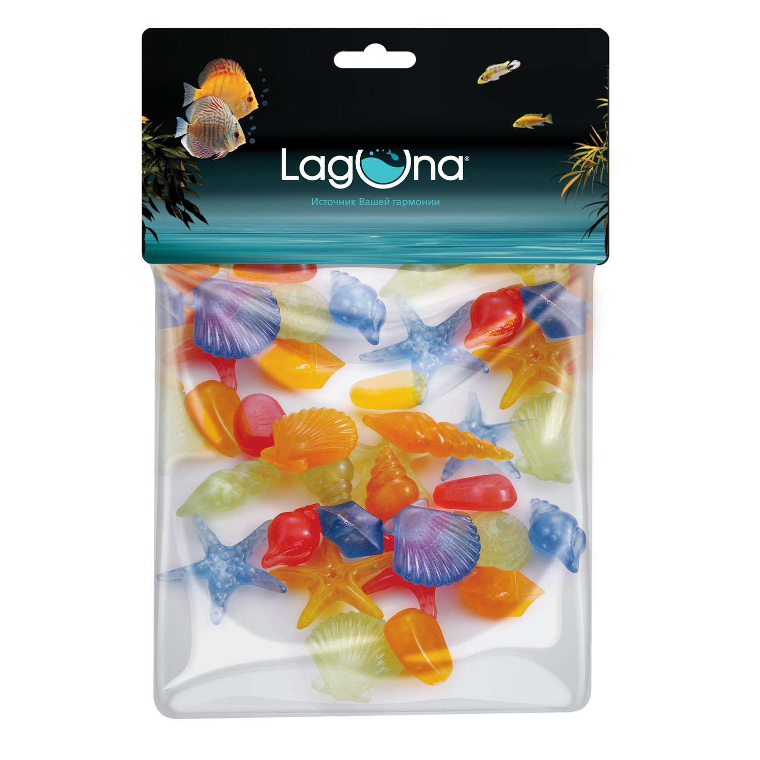 Ракушки для рыб Laguna морские Разноцветные 100шт - фото 2