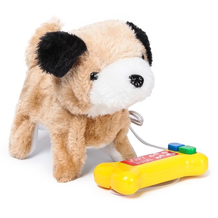 Собачка интерактивная Laffi Коричневая с черным ухом YS930861
