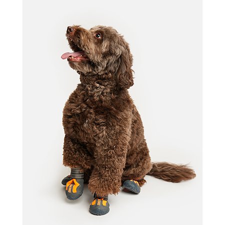 Ботинки для собак Zoozavr серые XS (4шт) - фото 1