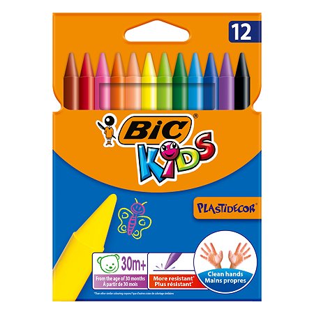 Мелки цветные BIC Kids Plastidecor 12 цв