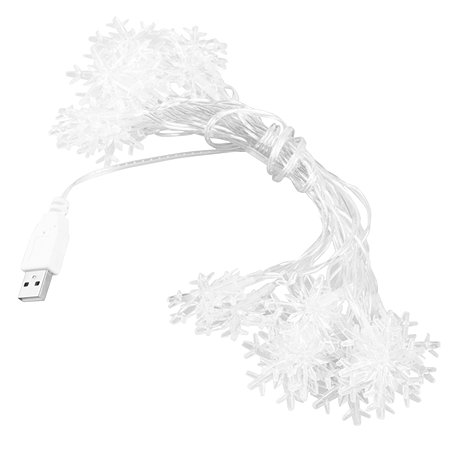 Гирлянда mObility USB снежинка 3 метра 20 ламп цветная