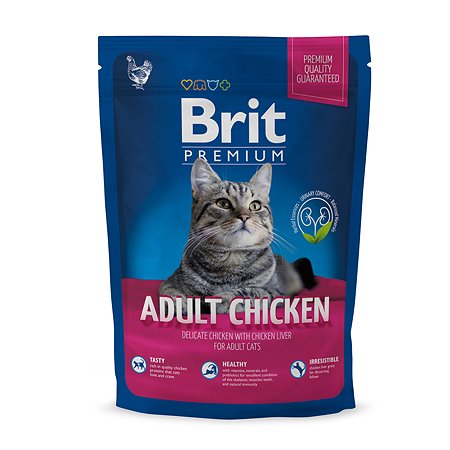 Корм для кошек Brit 1,5кг Premium курица