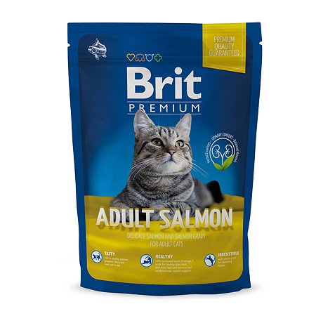 Корм для кошек Brit 1,5кг Premium лосось