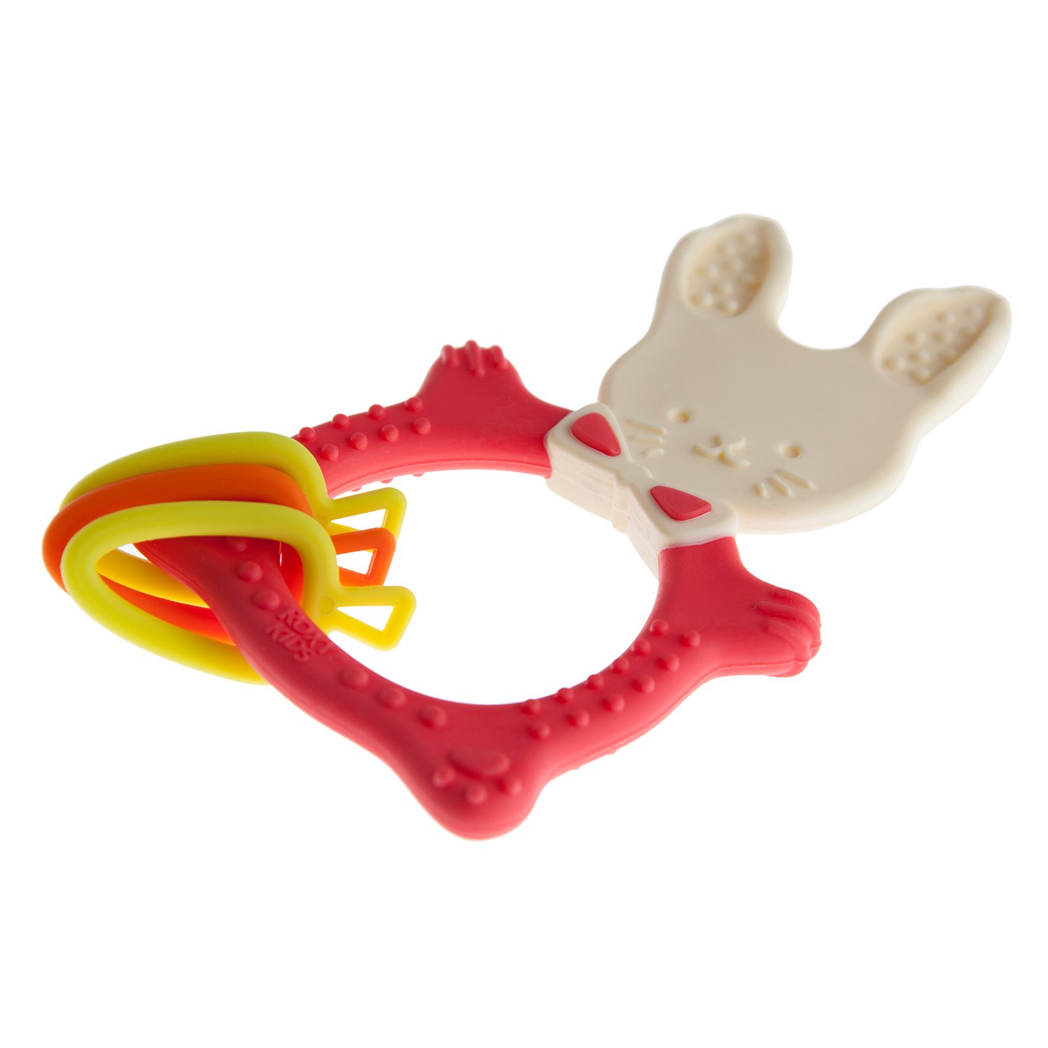 Прорезыватель для зубов ROXY-KIDS Bunny teether цвет коралловый - фото 3