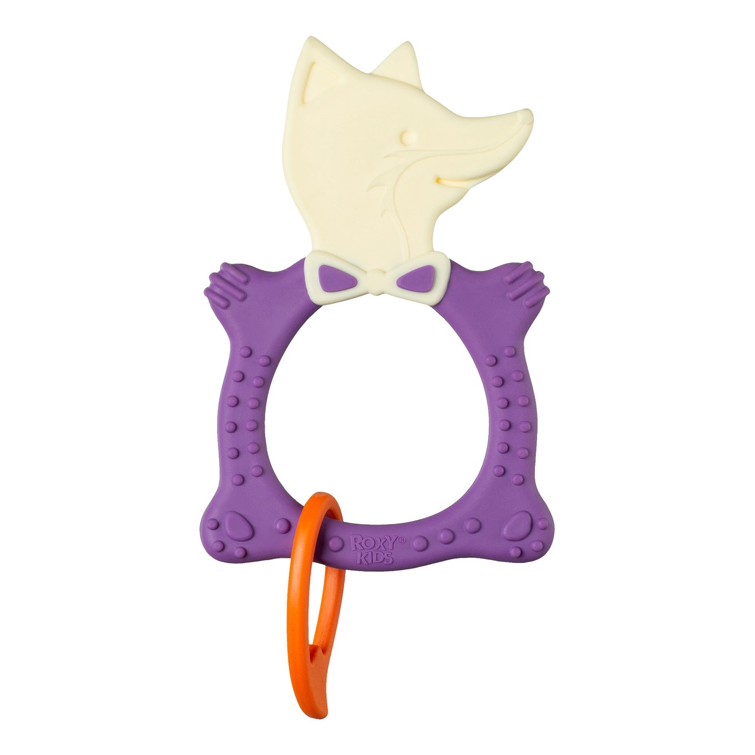 Прорезыватель для зубов ROXY-KIDS Fox teether цвет фиолетовый - фото 1