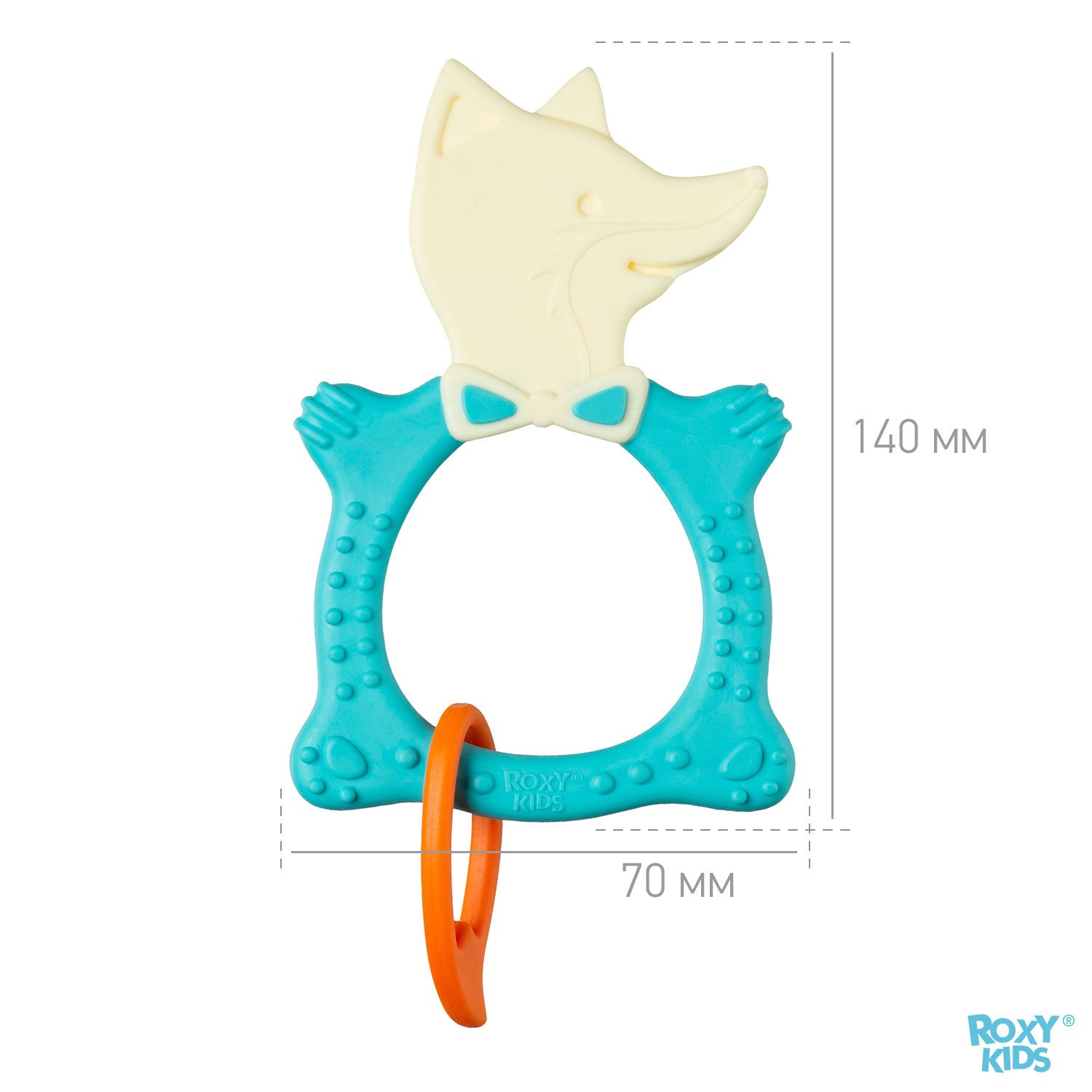 Прорезыватель для зубов ROXY-KIDS Fox teether цвет мятный - фото 8