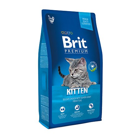 Корм для котят Brit Premium 8кг курица в лососевом соусе