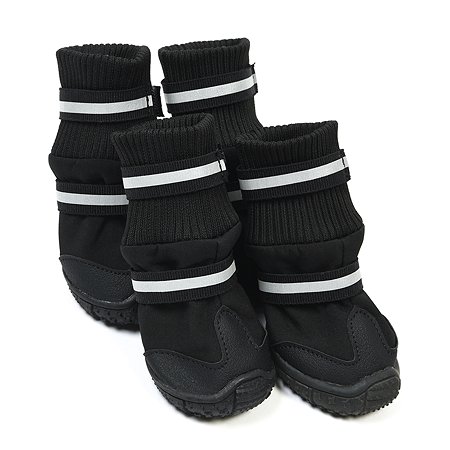 Ботинки для собак Zoozavr чёрные XL (4шт) - фото 2