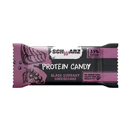 Батончик-мини SCHWARZ протеиновый чизкейк с черной смородиной ИМО в йогуртовой глазури 20г