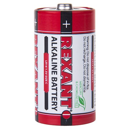 Алкалиновые батарейки REXANT тип С/LR14 2 шт - фото 2