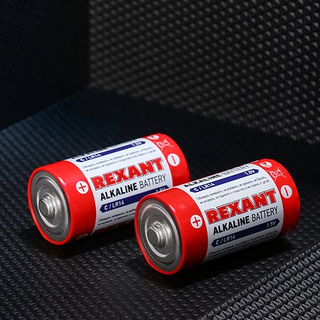 Алкалиновые батарейки REXANT тип С/LR14 2 шт - фото 5
