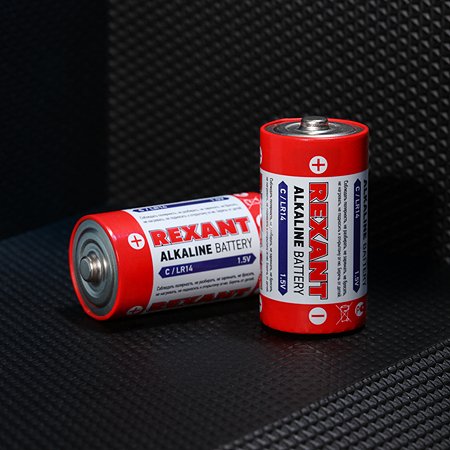 Алкалиновые батарейки REXANT тип С/LR14 2 шт - фото 6