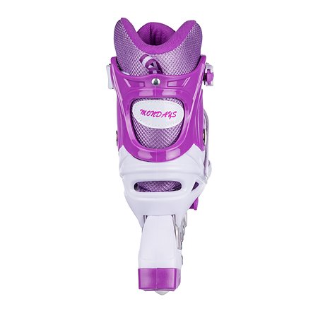 Роликовые коньки BABY STYLE фиолетовые раздвижные размер с 28 по 31S светящиеся колеса - фото 7
