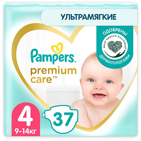 Подгузники Pampers Premium Care 4 9-14кг 37шт - фото 1