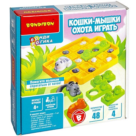 Игра логическая Bondibon Бондилогика Кошки-мышки ВВ5076