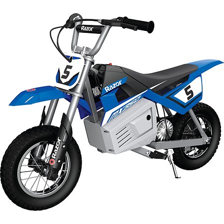 Электромотоцикл для детей RAZOR MX350 синий кроссовый детский мотоцикл для бездорожья