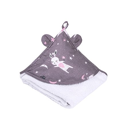 Полотенце с уголком AmaroBaby Cute Love Princess белое 90х90 см - фото 3