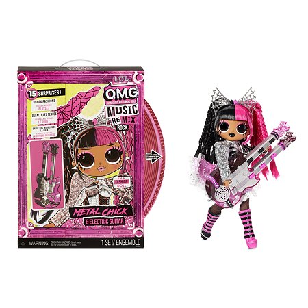 Кукла L.O.L. Surprise! OMG Remix Rock Metal Chick and Electric Guitar 577577EUC - фото 1