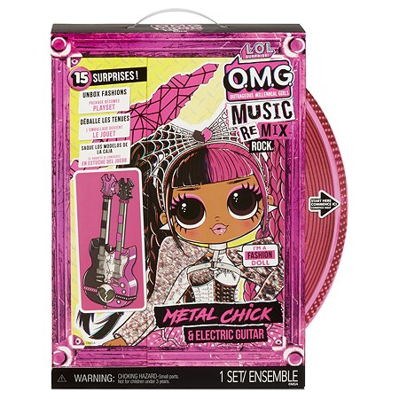 Кукла L.O.L. Surprise! OMG Remix Rock Metal Chick and Electric Guitar 577577EUC - фото 2