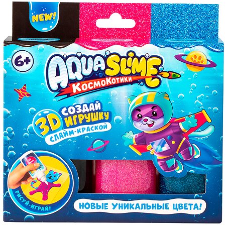 Набор для изготовления фигурок Aqua Slime из цветного геля Розовый-Голубой AQ008 - фото 6