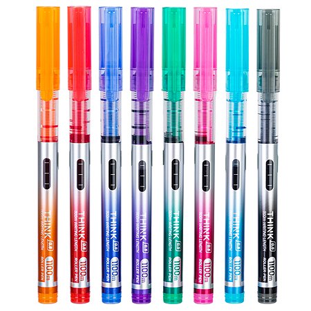 Ручка роллер Deli EQ300 8цветов 8шт 1584225 - фото 1
