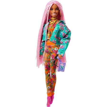 Кукла Barbie Экстра с розовыми косичками GXF09 - фото 5