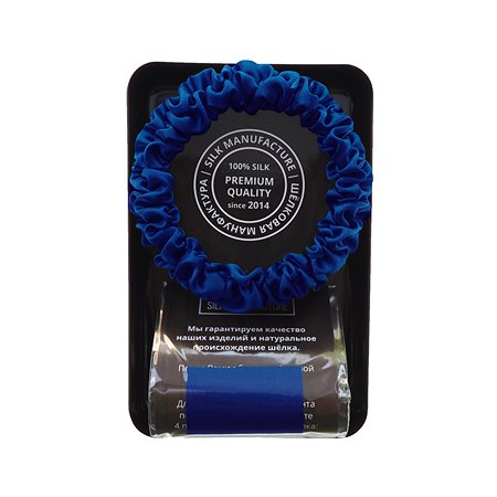 Шёлковая резинка для волос SILK MANUFACTURE SUPER TAIL ярко-синий - фото 5