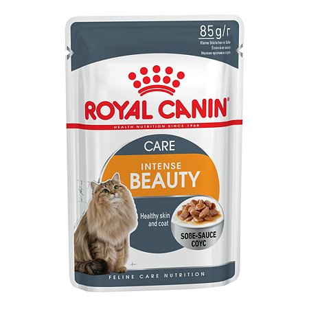 Корм влажный для кошек ROYAL CANIN Intense beauty 85г соус для поддержания красоты шерсти пауч - фото 2