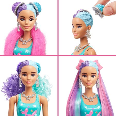 Набор Barbie Кукла из серии Блеск Сменные прически в непрозрачной упаковке (Сюрприз) HBG41 - фото 8