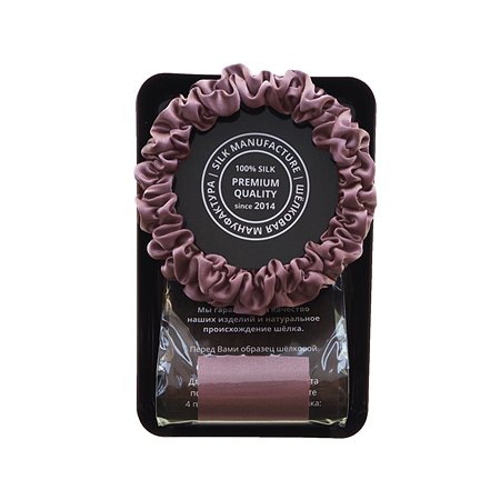 Шёлковая резинка для волос SILK MANUFACTURE SUPER TAIL розово-коричневый - фото 5