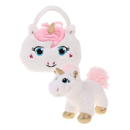Мягкая игрушка Fluffy Family Единорог в пушистой сумочке